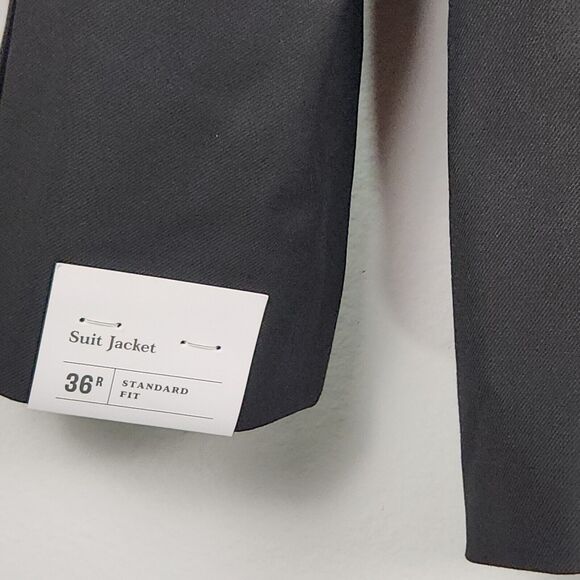 Men's Standard Fit Suit Jacket - Goodfellow & Co Black 36R NWT - Picture 6 of 7